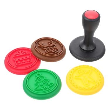 Imagem de Hemoton Carimbos de biscoito de Natal Rena Gengibre Molde de biscoito em forma de homem Carimbo de biscoito 3D Cortadores de biscoito Moldes de cozimento de queijo fondant