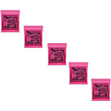Imagem de Kit 5 Encordoamento Guitarra 009 Ernie Ball Super Slinky Níquel