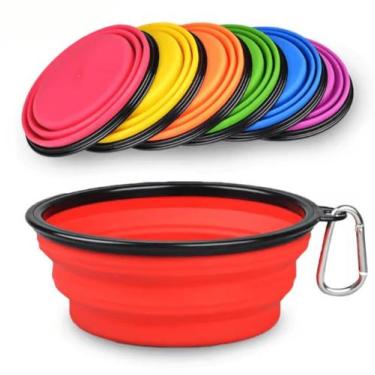 Imagem de Comedouro e Bebedouro Portátil e Retrátil de Silicone 350ml - AloaPet,