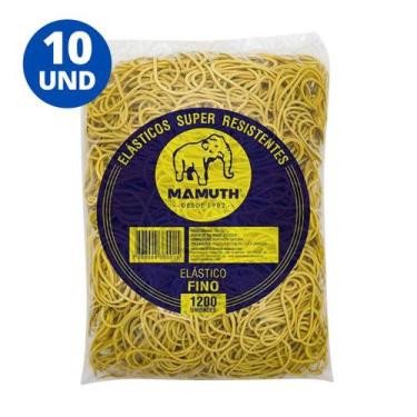 Imagem de Kit 10 Un Gominha Elástica Goma P/ Dinheiro Super Resistente - Mamuth
