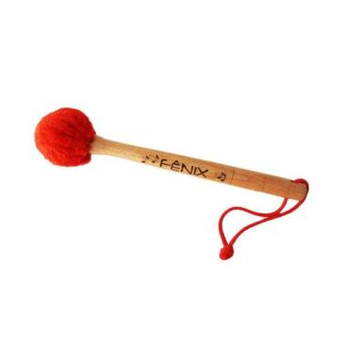 Imagem de Baqueta macaneta cabo madeira ponta pelucia mc 49 34,5cm - SPANKING