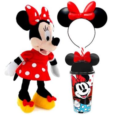 Imagem de Kit Boneca da Minnie 45cm que fala Multikids com Copo e Tiara com Orel