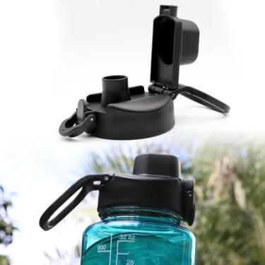Imagem de LUTQ 1 pacote com tampa flip automática para garrafas Nalgene de boca larga de 53 mm, substituição de tampa livre de BPA para boca larga Nalgene 947 ml, 53 mm de largura, acessórios de tampa de