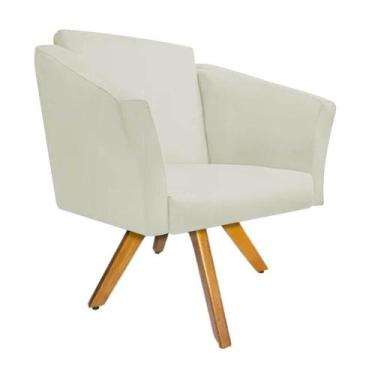 Imagem de Poltrona Cadeira Decorativa  Win Base Giratória Sala de Estar Recepção