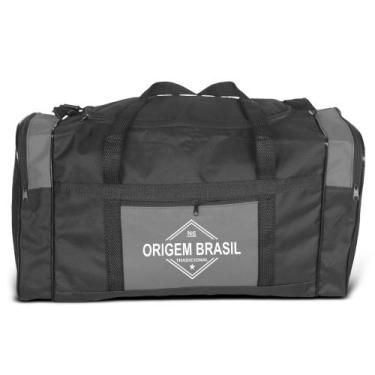 Imagem de Bolsa de Viagem e Academia Média N6 Lona Origem Brasil, Cinza