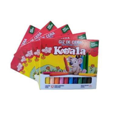 Imagem de Kit Giz de Cera 12 Cores 12 unidades - Ref 38276 - Koala