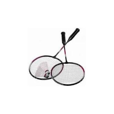 Imagem de Raquetes 2 Uni + Peteca Badminton praia viajem camping esporte