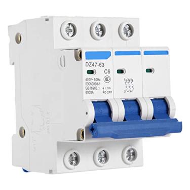 Imagem de Proteção contra Sobrecarga do Disjuntor Miniatura de 3 Pólos Carcaça Ecológica, Segurança do Circuito DC, AC 400V 6/10/16/20A para Sistemas de Geração de Energia Solar (6A)