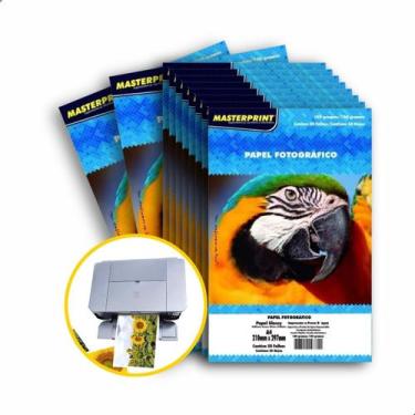 Imagem de Papel Fotográfico 180g Brilhante Glossy A4 500 Folhas - Masterprint