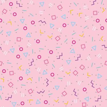 Imagem de Papel De Parede Temático Formas Baby Rosa - 2,50x0,50m - DEKAL DECOR