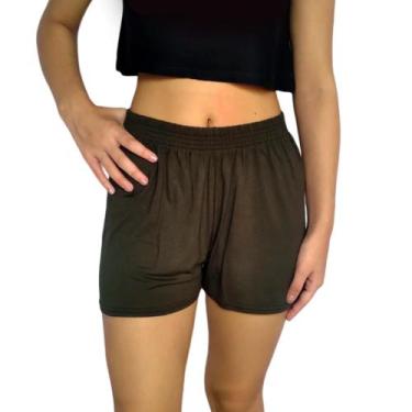 Imagem de Short Feminino Curto Soltinho Elástico Liso Viscolycra Pp ao Plus Size