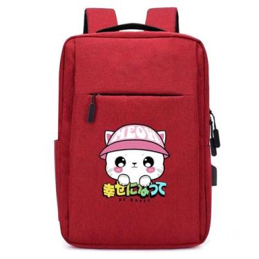 Imagem de Mochila USB Escolar Estampa Infantil Japan Kitty Notebooks, Trabalho E