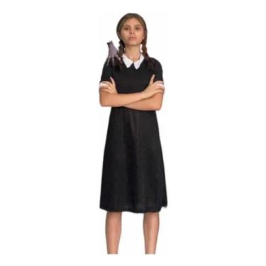 Imagem de Fantasia Roupa Wandinha Tamanho 6 Ao 12  - SGB MODAS, 4 (4 a 5 anos)