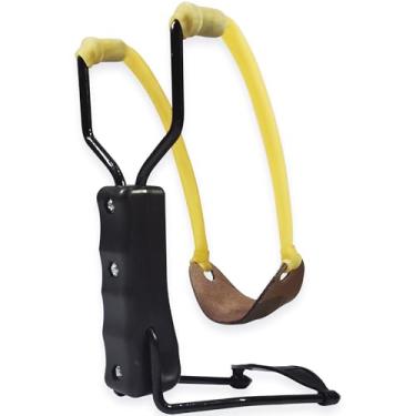 Imagem de Atiradeira Estilingue Profissional Com Apoio De Braço Pulso Caça Camping Pesca (Preto)