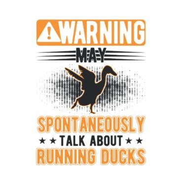 Imagem de Laufente Notizbuch: May spontaneously talk about Running Ducks / 6x9 Zoll / 120 karierte Seiten