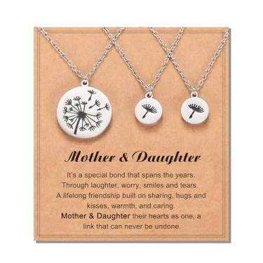 Imagem de Shonyin Conjunto de colar para mãe e filha para 2/3, colar de dente-de-leão combinando joias presentes para filhas, mães e mulheres