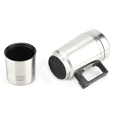 Imagem de Chaleira de Carro, Chaleira Elétrica de água Quente Com Cabo de Alimentação, Chaleira de Viagem de Aço Inoxidável para Carro