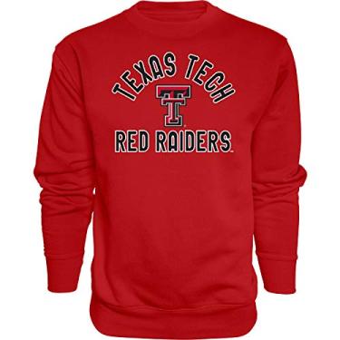 Imagem de Moletom masculino NCAA Texas Tech Red Raiders gola redonda cor do time, Texas Tech Red Raiders vermelho, grande