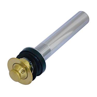 Imagem de Ralo de pia Kingston Brass EV3007 para elevação e giro sem transbordamento, latão escovado