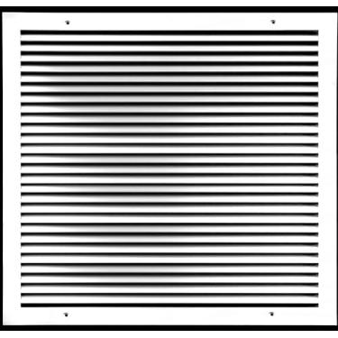 Imagem de Grade de retorno de alumínio 61.0 cm X 61.0 cm - fluxo de ar fácil - grades de barra linear [dimensões externas: 25,5 W x 25,5" h]