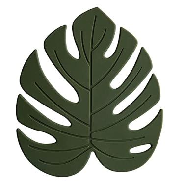 Imagem de wonlex Conjunto de 2 tapetes de tripé de silicone, suportes para panelas quentes Monstera para mesa e bancada, tripés multiuso de borracha macia para panelas e pratos quentes, bases para cop