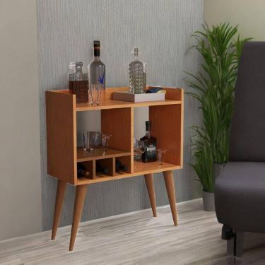 Imagem de Aparador Para Salas Recepção Porta Garrafas Bebidas Cerejeira