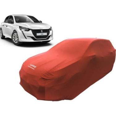 Imagem de Capa Para Cobrir Carro Peugeot 208 Griffe Tecido Helanca - Mz, Vermelh