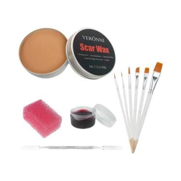 Imagem de Kit de Maquiagem SFX de 12 Cores para Halloween - Pintura Corporal, Fa