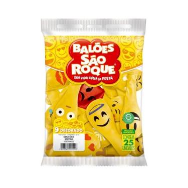 Imagem de Balão n9 emoji c/50 são roque emoji