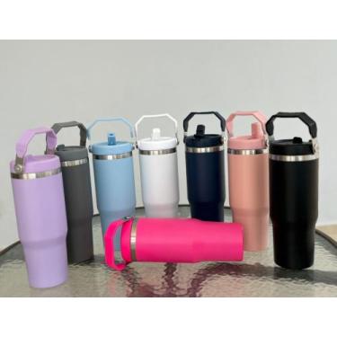 Imagem de Copo Térmico Aço Inox 900ml Alça Tampa Canudo Antivazamento - Vacum, g