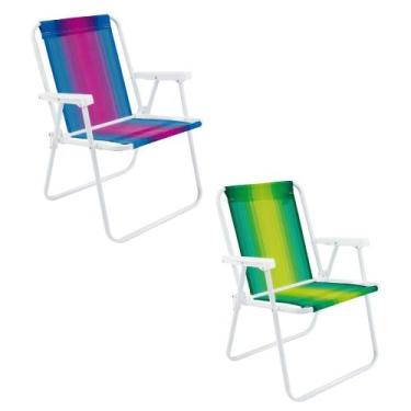 Imagem de Kit com 2 Cadeiras Aço Mor Cores Sortidas