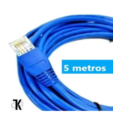 Imagem de Cabo de Rede / Internet / Montado / Pronto para Uso - Azul Cat5e // 5 