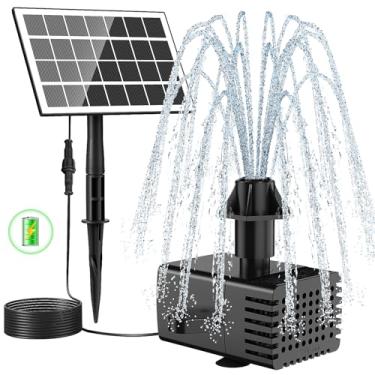 Imagem de Jutai Kit de fonte solar funciona em vidro de sombra, bomba de água solar de 3,5 W com bateria de 2000 mAH, fonte de banho solar para pássaros com ventosa e estaca para jardim, ao ar livre, recurso de