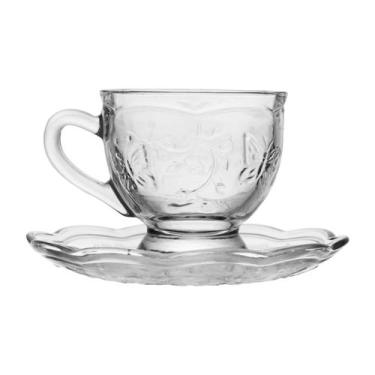 Imagem de Xícara de Chá c/ Pires New Butterfly 180ml Cristal Ecológico - Lyor