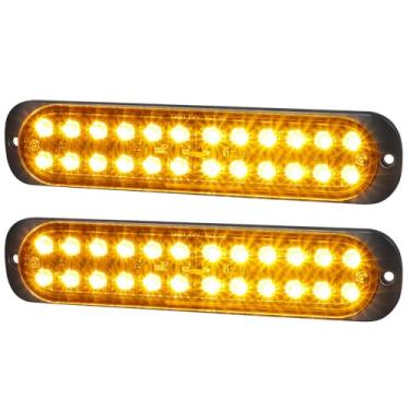 Imagem de XtraGlow Caixa de alumínio de 19 cm, âmbar, 24 LEDs, marcador lateral do reboque, luz de seta, luzes de liberação de montagem em superfície, para caminhão, motocicleta, trator, caminhonete RV, IP67, à