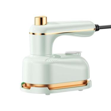 Imagem de ＫＬＫＣＭＳ Viagem a vapor de ferro roupas portáteis de ferro a vapor de 180 ° Camisa rotativa Máquina de passar a roupa de vestuário para o dormitório, Verde