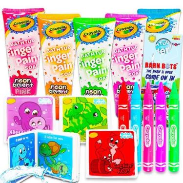 Imagem de Kit Banho Crayola Super - 5 Sabonetes, 5 Canetas e 3 Espumas de Banho 