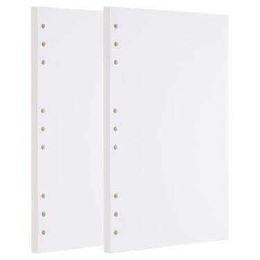 Imagem de PATIKIL Refil de papel em branco, folhas soltas, refis de planejador de 9 furos para fichário recarregável com 9 anéis, agenda de escritório, 160 folhas/320 páginas