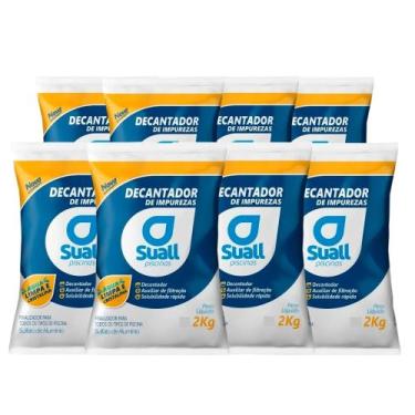 Imagem de Kit 8 Sulfato Alumínio Decantador Clarificante Piscina Suall