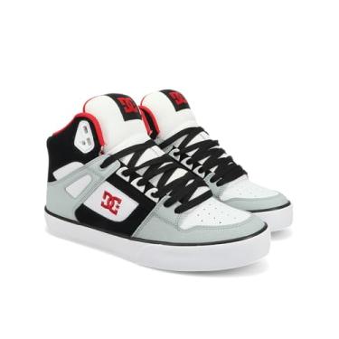 Imagem de DC Tênis de skate masculino Pure High Top WC, Cinza/preto/branco/vermelho, 43