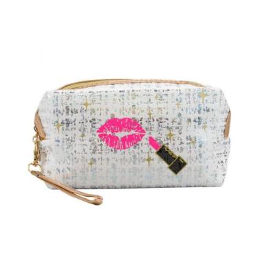 Imagem de Necessaire Retangular Beijo 11x6x18cm - Taimes, Branco