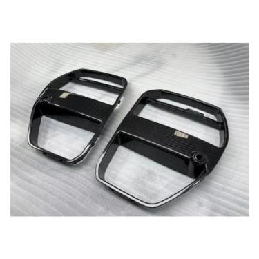 Imagem de Grelhas de entrada de ar do amortecedor dianteiro do carro de fibra de carbono compatíveis para BMW M3 M4 G80 G82 G83 2020-2022