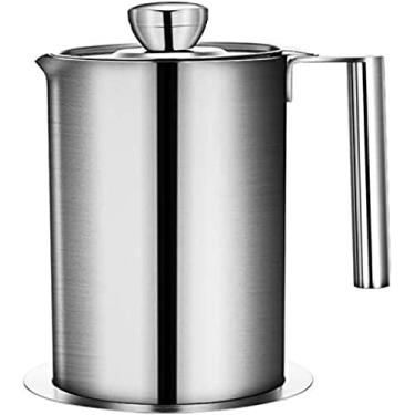 Imagem de Frasco De Graxa De Aço Inoxidável Com Filtro De Malha Fina, Tampa De Aço Inoxidável, Peneira E Base De Malha, 1800 Ml