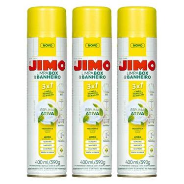 Imagem de Kit 3 Jimo Limpa Box & Banheiro 400ml Espuma Ativa Citrus