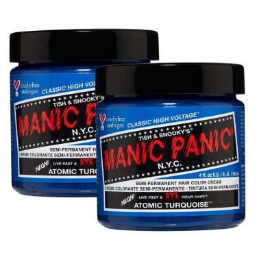 Imagem de Tintura de cabelo manic panic Atomic Turquoise High Voltage 2PK