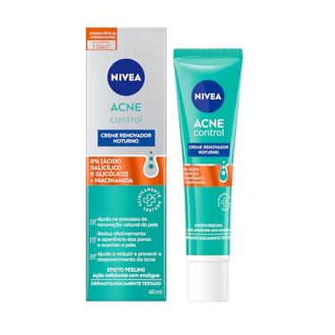 Imagem de NIVEA Creme Renovador Noturno Acne Control 40ml - Efeito peeling, ajuda no processo de renovação natural da pele com ação esfoliante