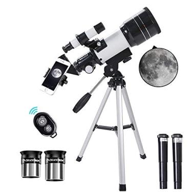 Imagem de MINJING Telescópio monóculo telescópio astronômico com tripé, espelho refratário de alta definição de alta potência para iniciantes, monóculos de grande abertura, binóculos