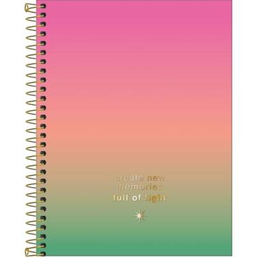 Imagem de Tilibra - Caderno Espiral Capa Dura Colegial 1 Matéria Great 80 Folhas - Rosa/Laranja/Verde - Memories