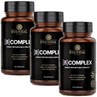 Imagem de Kit 3x B Complex Vitaminas do Complexo B + Magnésio - 120 Caps cada - 