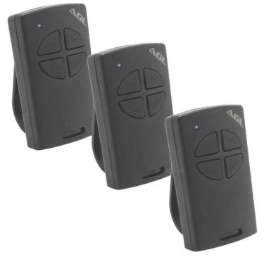 Imagem de Kit 3 Controle Remoto Digital Key AGL 6P20 Motor Portão Trino Izzy